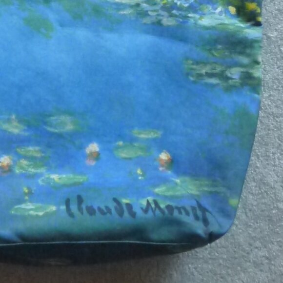 CLAUDE MONET Water Lilies Design Matching Shoulder Tote and Cosmetic Bag - Picture 3 of 9